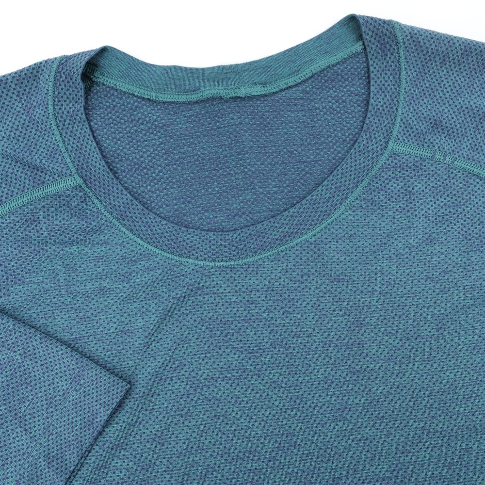 Lululemon Metal Vent Tech Short Sleeve Shirt Teal Blue Short Sleeve Mens Large